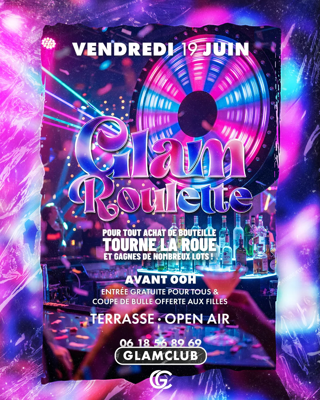 Affiche de la soirée Glam Roulette 🍀