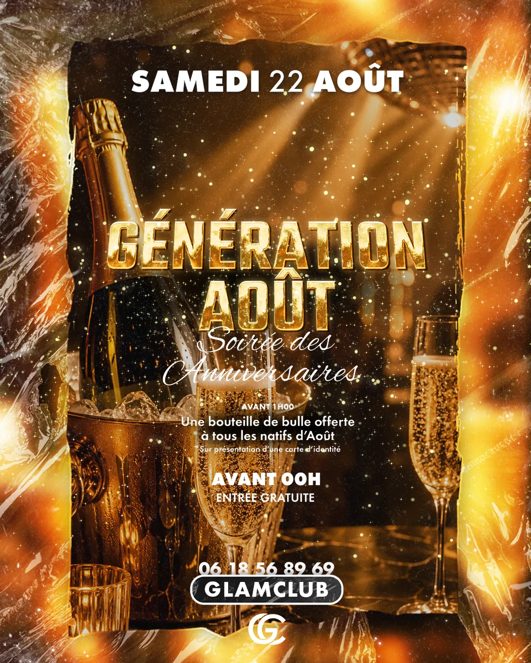 Affiche de la soirée GÉNÉRATION AOÛT 🎁