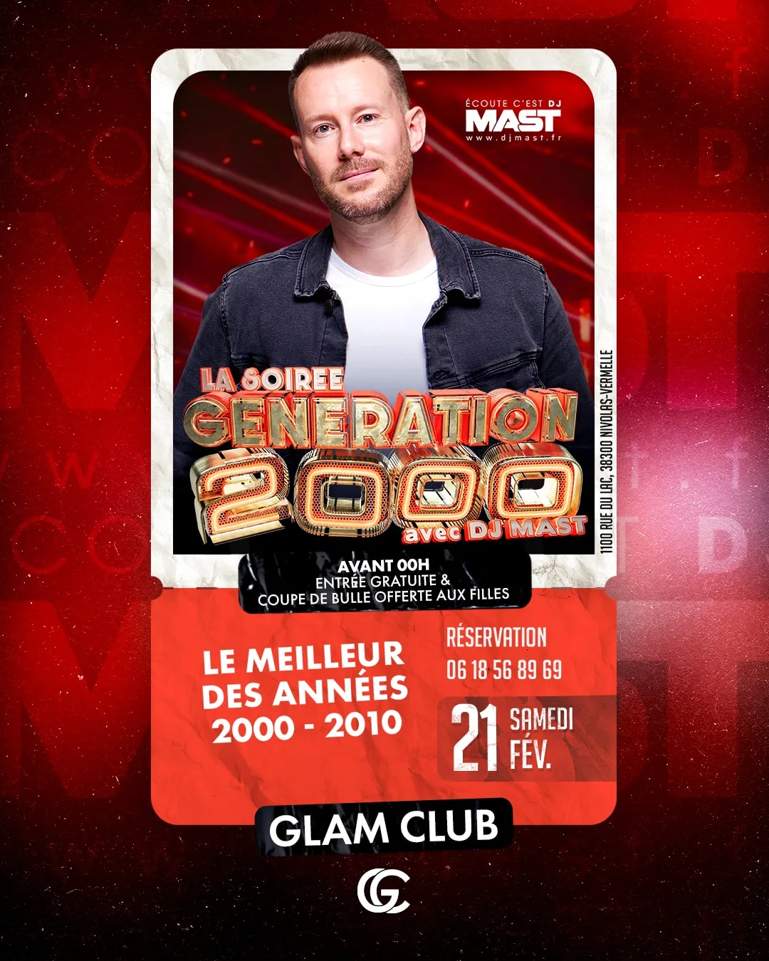 Affiche de la soirée Génération 2000