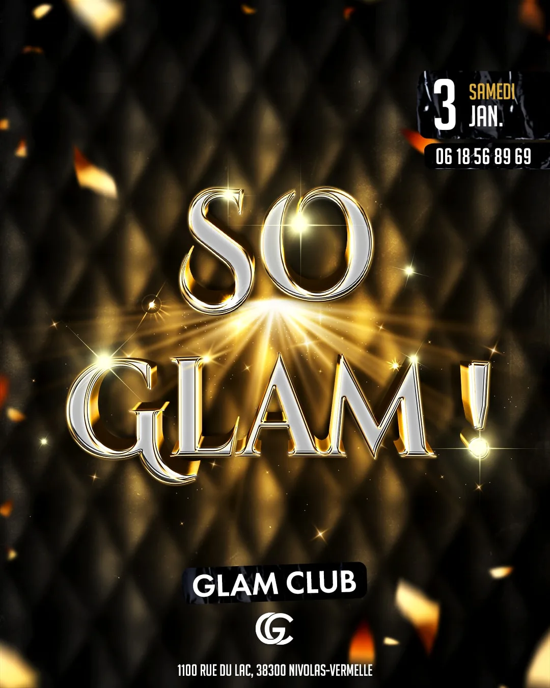 Affiche de la soirée So Glam !