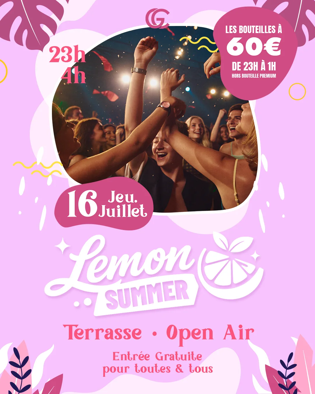 Affiche de la soirée 𝗟𝗘𝗠𝗢𝗡 𝗣𝗔𝗥𝗧𝗬 🍋