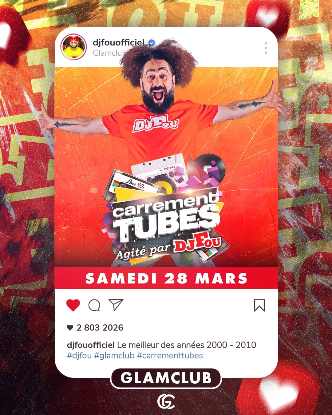 Affiche de la soirée Carrément Tubes