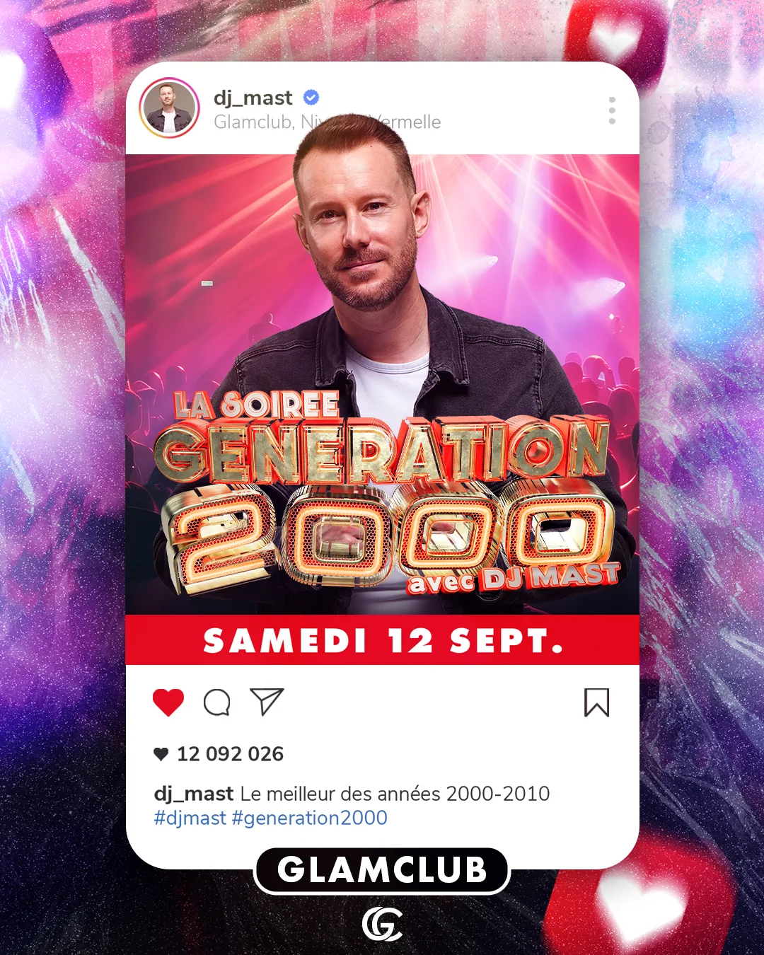 Affiche de la soirée GÉNÉRATION 2000 💿