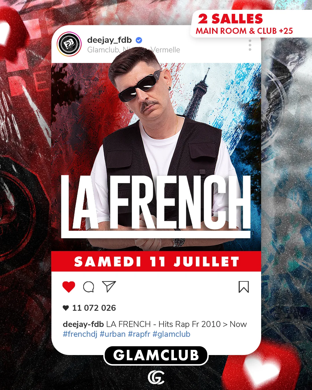 Affiche de la soirée 𝗟𝗔 𝗙𝗥𝗘𝗡𝗖𝗛 - 𝗗𝗝 𝗙𝗗𝗕 🇫🇷