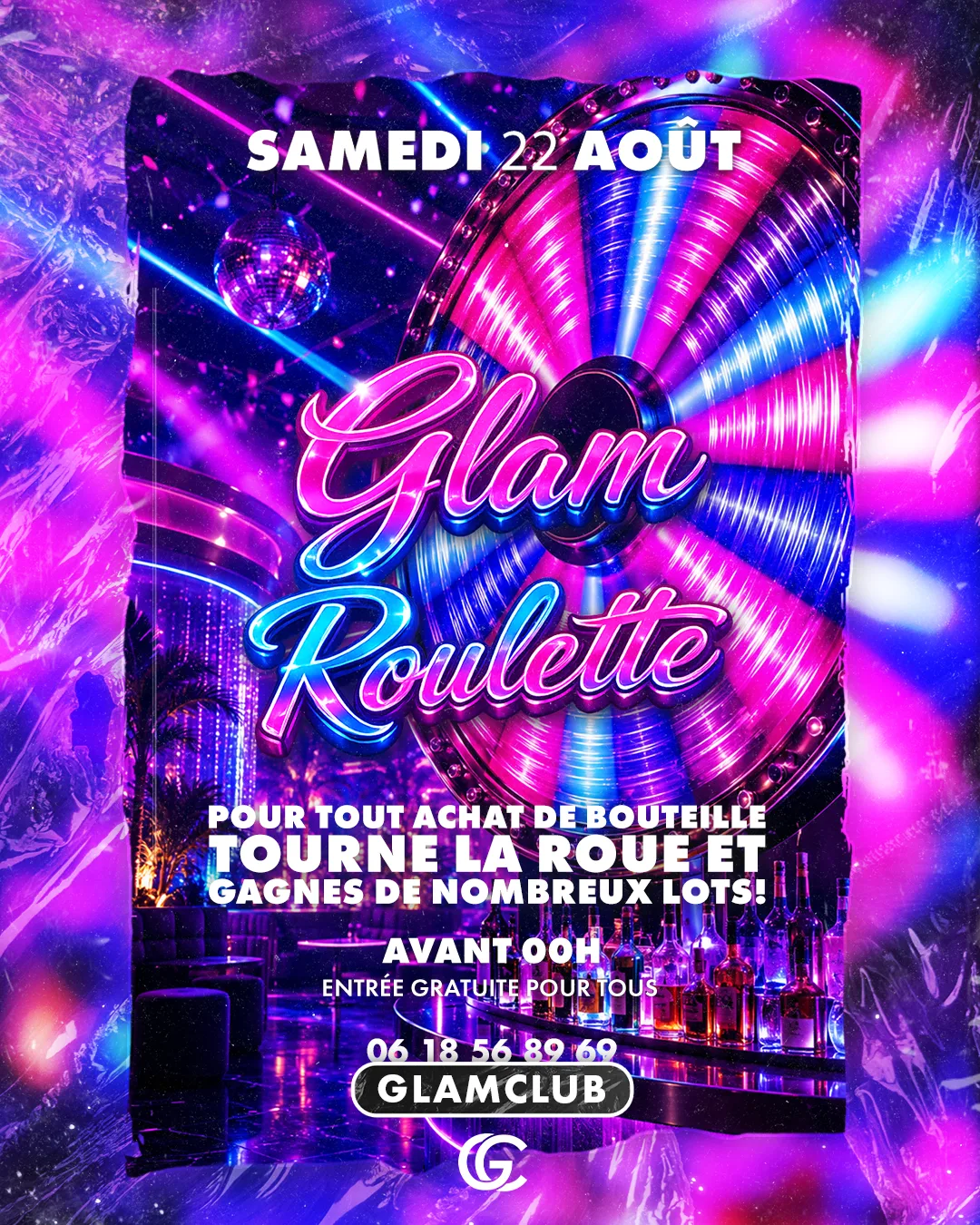 Affiche de la soirée Glam Roulette 🍀